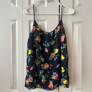 Merona Navy Floral Camisole Top